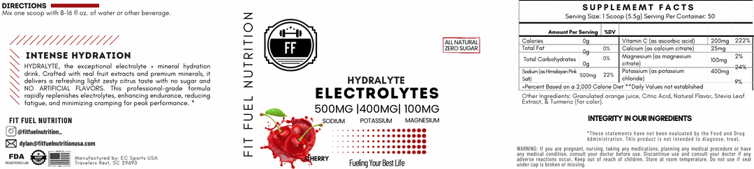 HYDRALYTE ELECTROLYTES INTENSE HYDRATION - CHERRY