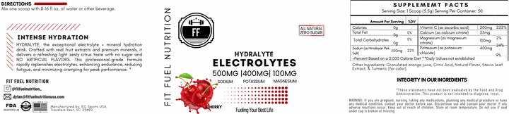 HYDRALYTE ELECTROLYTES INTENSE HYDRATION - CHERRY