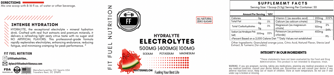 HYDRALTYE ELECTROLYTES  INTENSE HYDRATION - WATERMELON