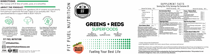 Greens & Reds + Brain Boost Superfoods