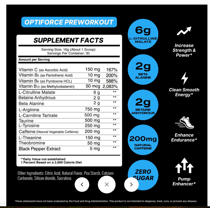 Xtreme Force Pre-Workout - Energy, Power, and Focus Amplifier - Rocket Pop