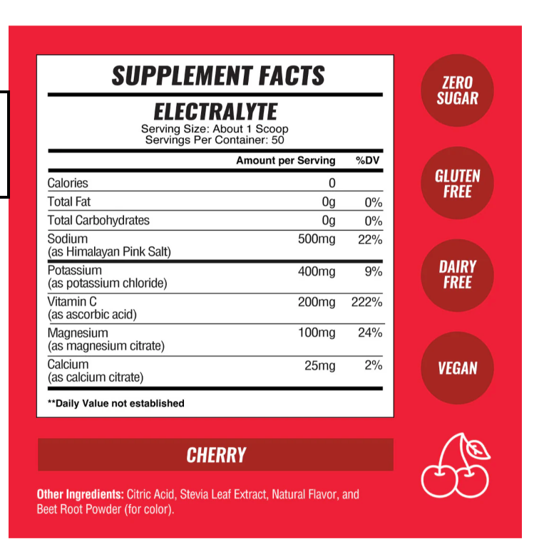 Hydralyte Electrolytes Intense Hydration - Cherry