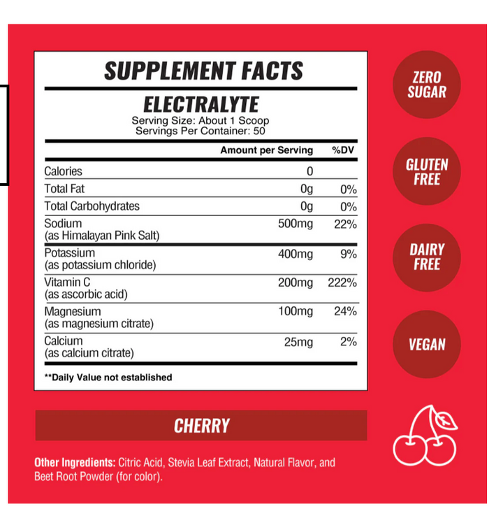 Hydralyte Electrolytes Intense Hydration - Cherry