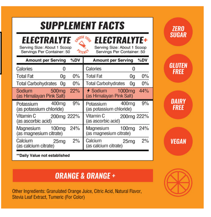 Hydralyte Electrolytes Intense Hydration - Orange