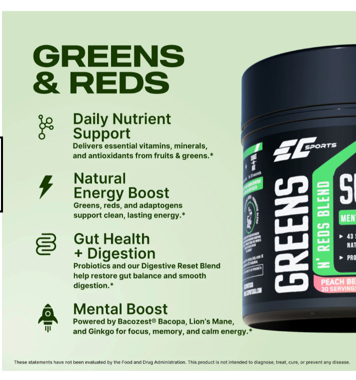 Greens & Reds + Brain Boost Superfoods