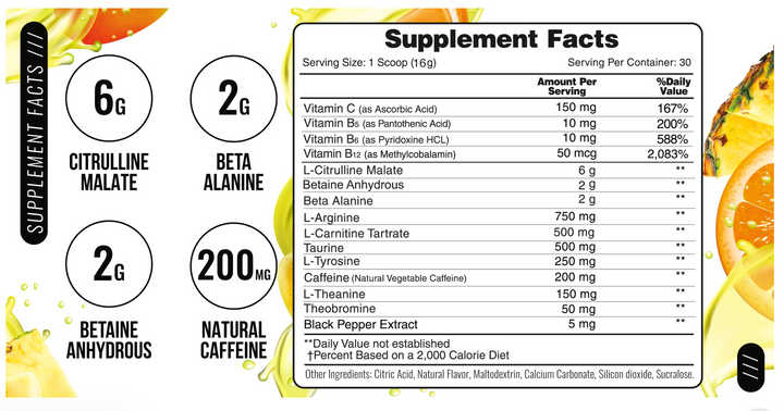Pre Workout - Clean Energy - Tropical Blast